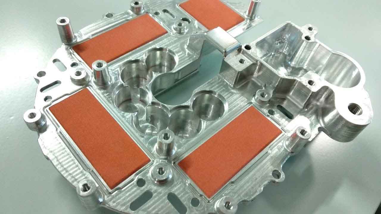 Oxygen Free High Conductivity Copper coating for a thermal path on an aluminium component using Cold Gas Spray