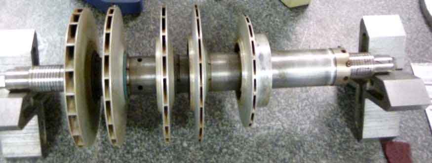 Turbine rotor shaft repair at a VILA factory